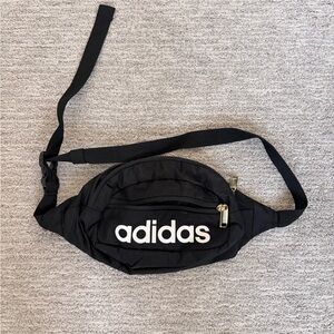 Adidas Black and White Waist/crossbody Bag
